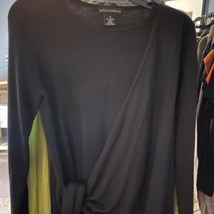 Sofia Cashmere Pullover Long Sleeve Wrap Tie Waist - Like New!